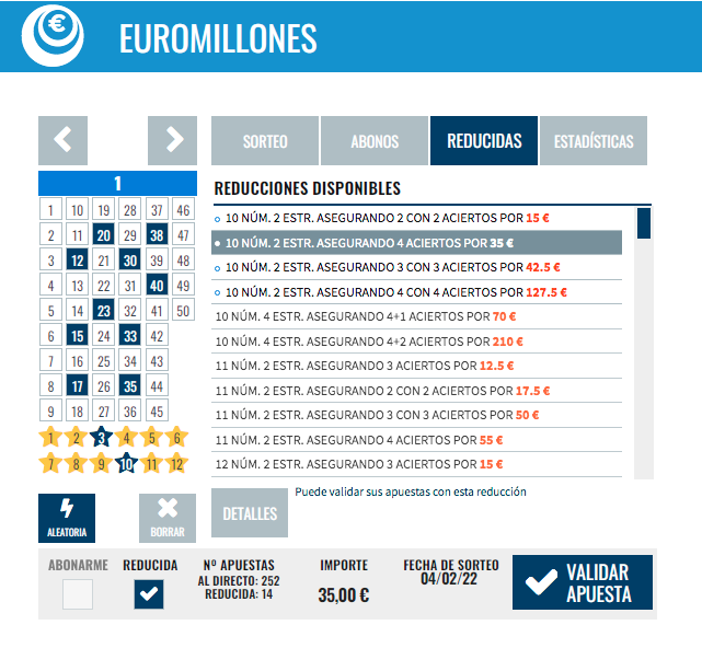 Cuántas combinaciones son posibles en Euromillón